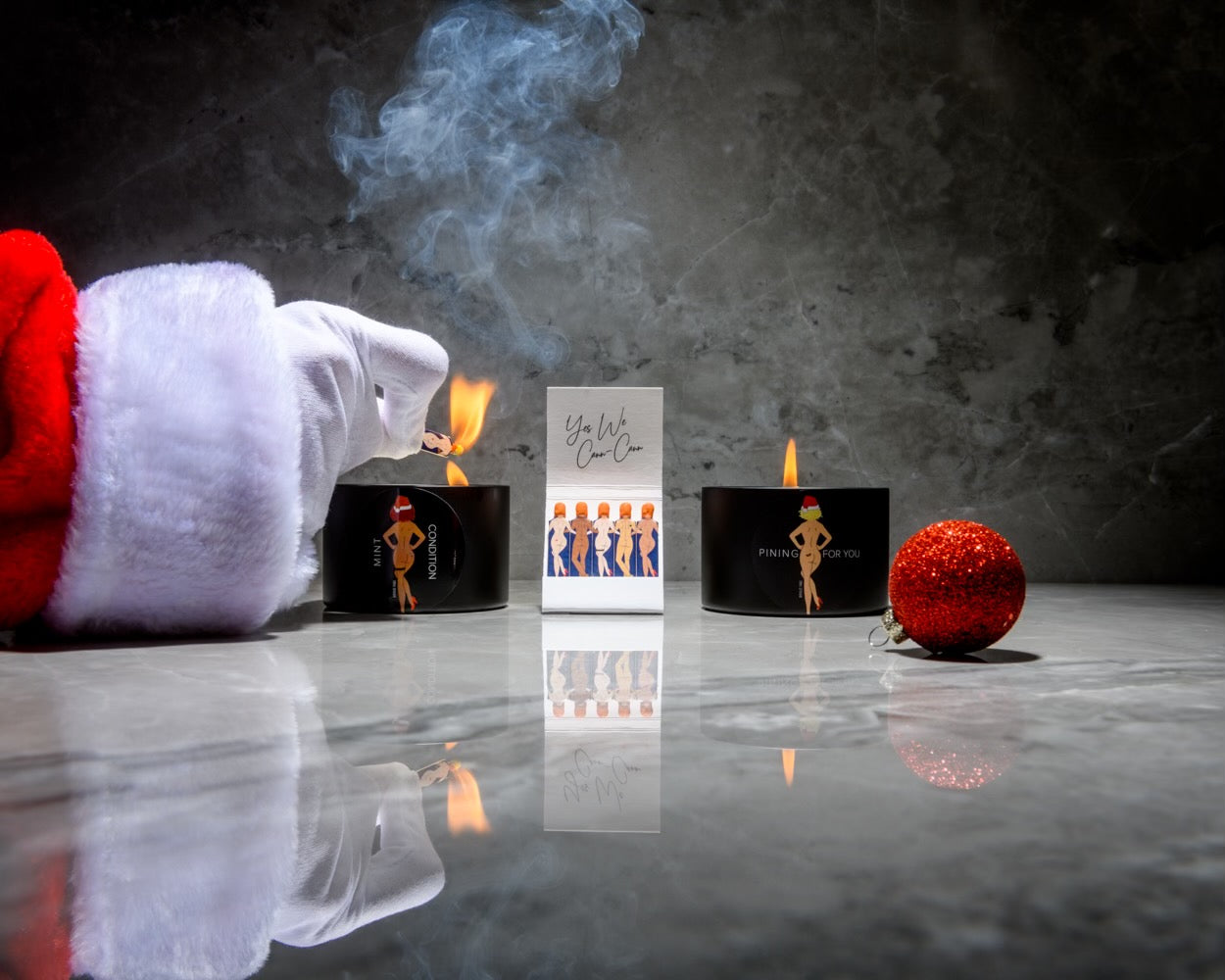 All-natural 8oz soy wax candles with essential oil notes of pine, cedar, spruce, and orange; hand-poured in the USA for a clean, non-toxic holiday fragrance. Mint Condition is a blend of Peppermint and Citrus meant to evoke candy canes.